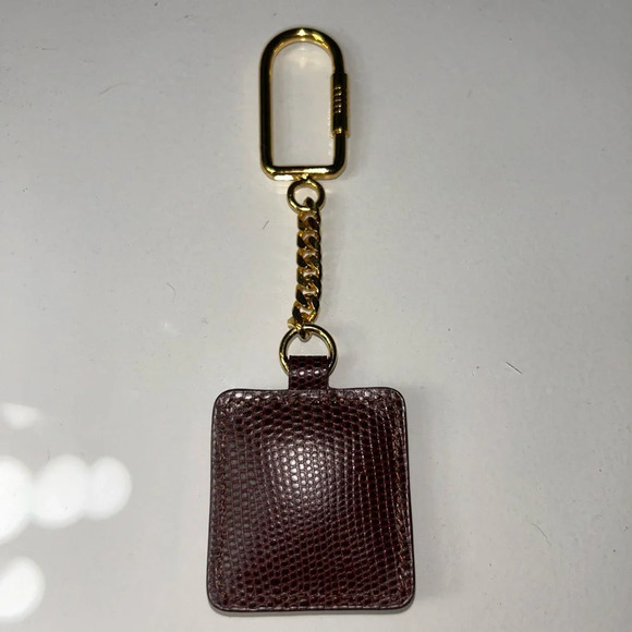 MCM Brown Pebbled Leather Keychain - Picture 3 of 5